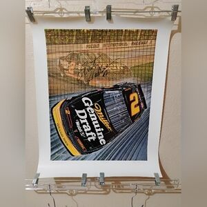 🚨 1992 Rusty Wallace #358/500 Autographed Pocono Draft Poster